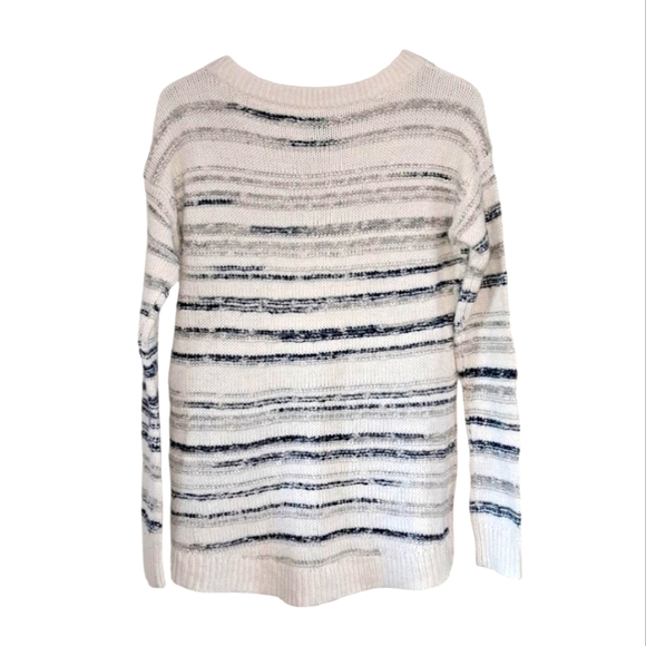 [Calvin Klein Jeans] White and Blue Crew Neck Sweater Size Small - Picture 3 of 4